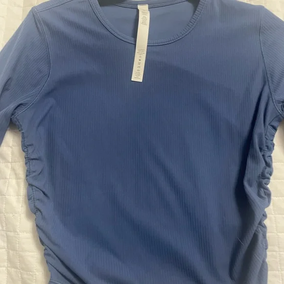 Blue Ribbed Top - Picture 2 of 3